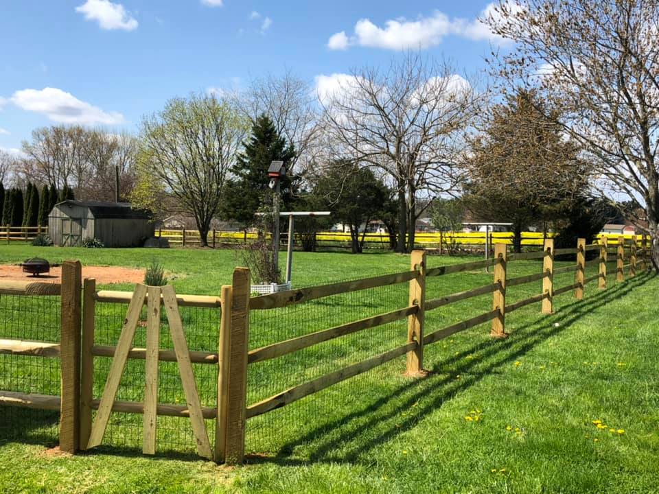 Large Wood and Wire Fence